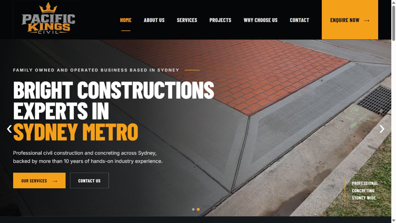 Real Pacific Kings Civil website screenshot