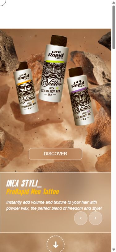 Pro Rapid Men mobile preview Pro Rapid Men website at mobile screen size
