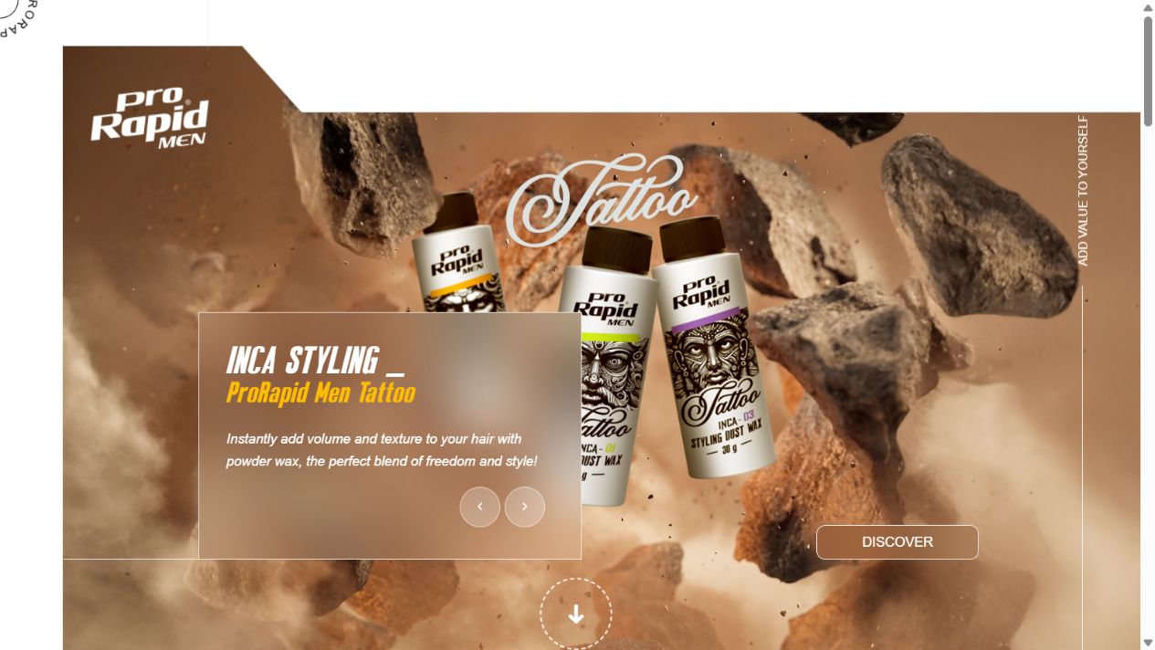 Real Pro Rapid Men website screenshot